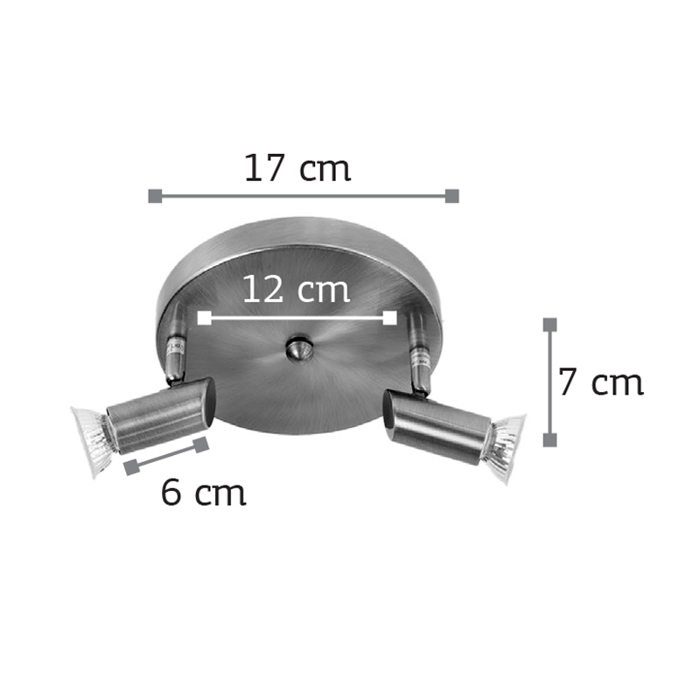 INLIGHT DIFOTO SPOT METALLIKO GU10 OXuNTE F17x7cm 9075-2